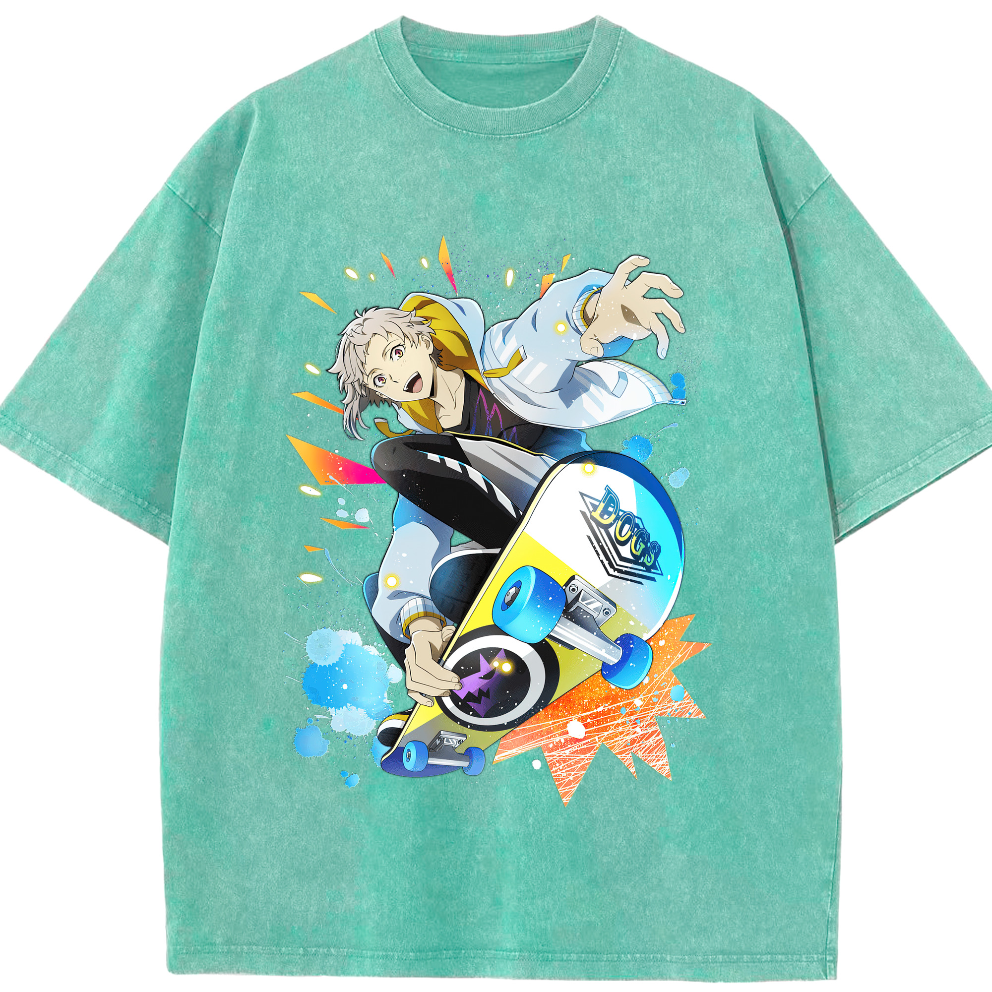 （画像用） 文豪ストレイドッグス Bungo Stray Dogs 綿100% ヴィンテージ風 半袖Tシャツ（フロントプリント）